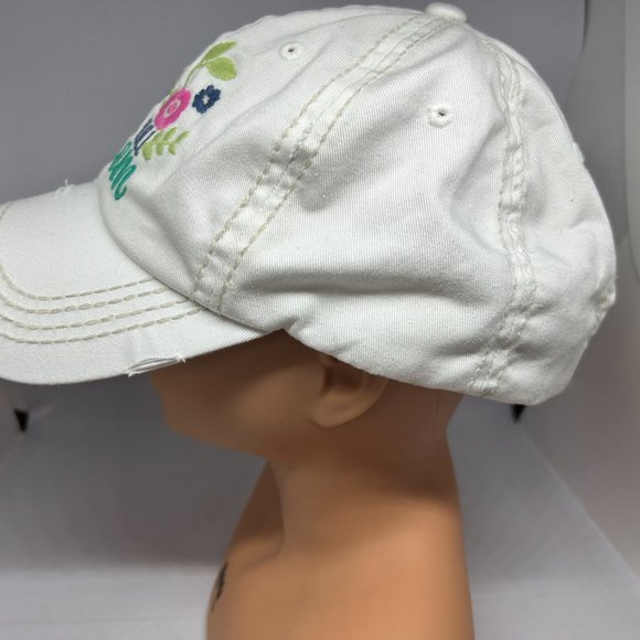 KBethos Vintage White‎ Ball Cap "Live Life in Full Bloom" OS - Picture 4 of 9